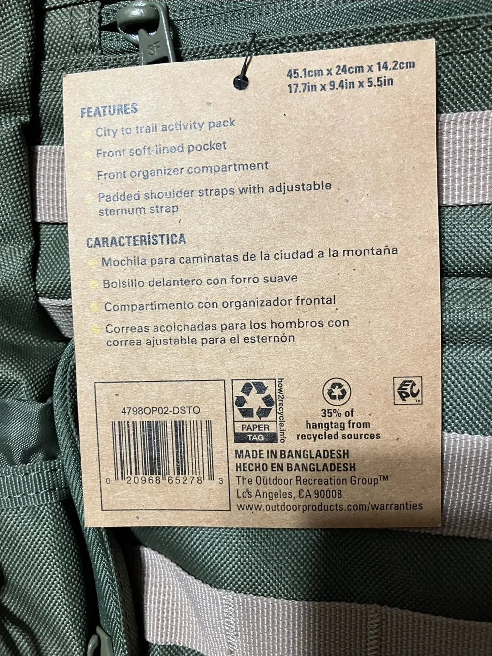Olive Green Tactical Backpack